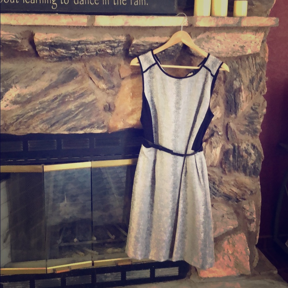 Tahiti black and white cocktail dress